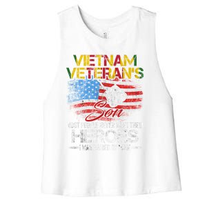 Vietnam Veterans Son Vietnam Vet Gift Women's Racerback Cropped Tank