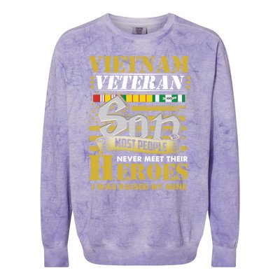 Vietnam Veterans Son Vietnam Vet Gift Colorblast Crewneck Sweatshirt