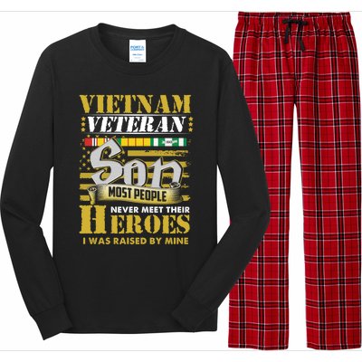 Vietnam Veterans Son Vietnam Vet Gift Long Sleeve Pajama Set