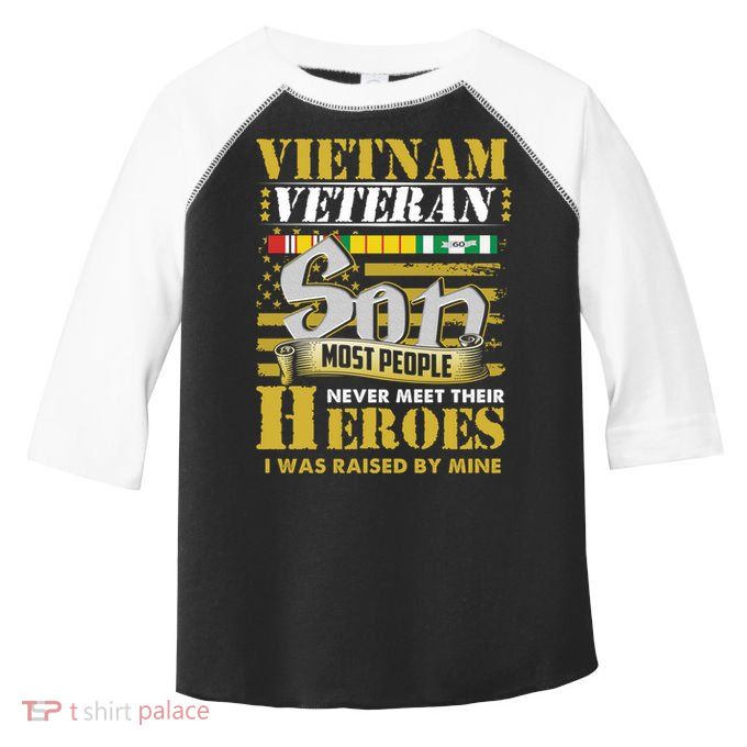 Vietnam Veterans Son Vietnam Vet Gift Toddler Fine Jersey T-Shirt