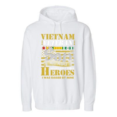 Vietnam Veterans Son Vietnam Vet Gift Garment-Dyed Fleece Hoodie