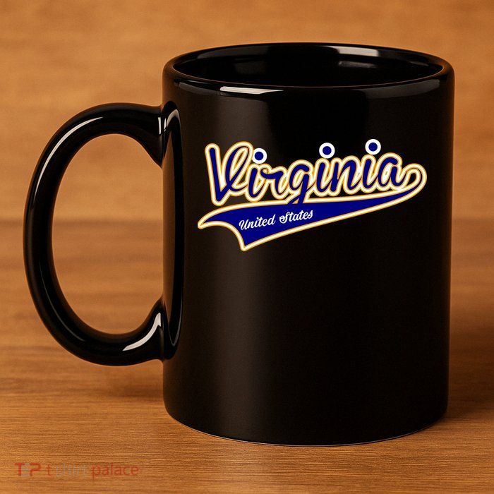 Virginia Varsity Style 11oz C Handle Ceramic Mug