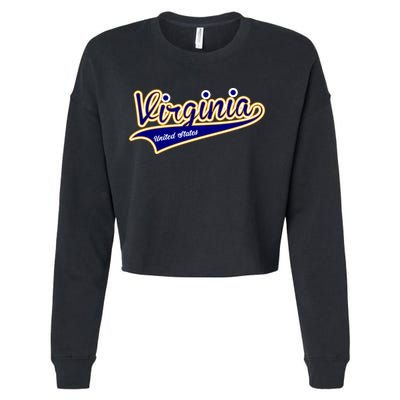 Virginia Varsity Style Cropped Pullover Crew