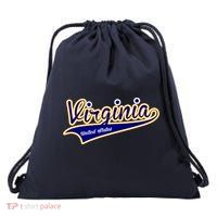 Virginia Varsity Style Drawstring Bag