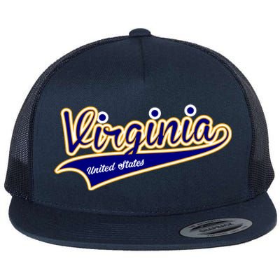 Virginia Varsity Style Flat Bill Trucker Hat