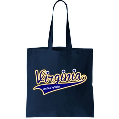 Virginia Varsity Style Tote Bag