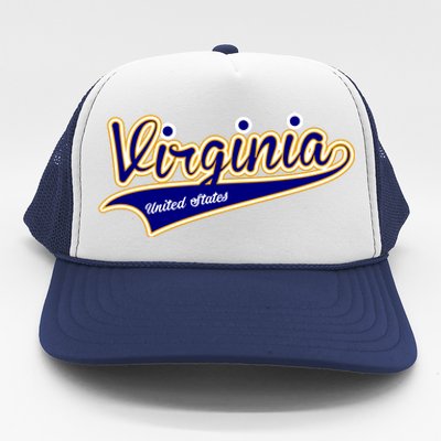 Virginia Varsity Style Trucker Hat