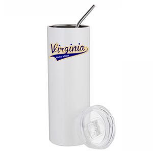 Virginia Varsity Style Stainless Steel Tumbler