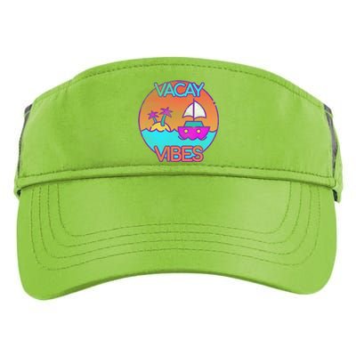 Vintage Vacay Summer Beach Palms Cruise Vacation Vibes Tee Great Gift Adult Drive Performance Visor