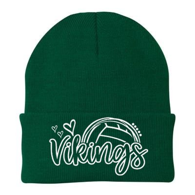 Volleyball Vikings School Sports Fan Team Spirit Knit Cap Winter Beanie