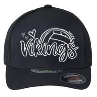 Volleyball Vikings School Sports Fan Team Spirit Flexfit Unipanel Trucker Cap