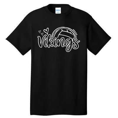 Volleyball Vikings School Sports Fan Team Spirit Tall T-Shirt