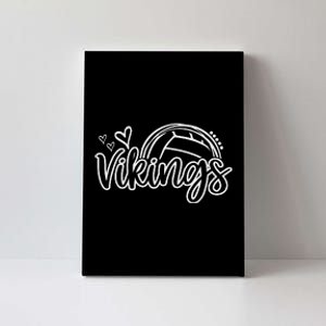 Volleyball Vikings School Sports Fan Team Spirit Canvas