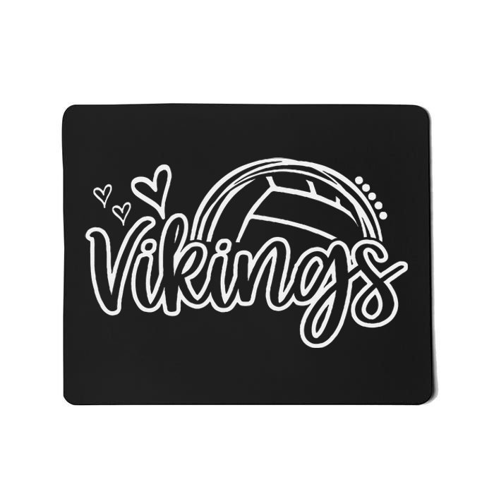 Volleyball Vikings School Sports Fan Team Spirit Mousepad