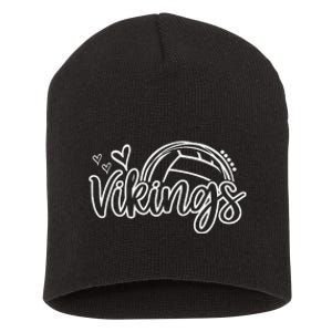 Volleyball Vikings School Sports Fan Team Spirit Short Acrylic Beanie