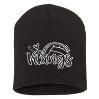 Volleyball Vikings School Sports Fan Team Spirit Short Acrylic Beanie