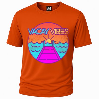 Vintage Vacay Summer Vacation Vibes Tee Beach Palms Cruise Great Gift Cooling Performance Crew T-Shirt