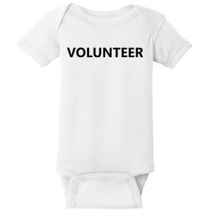 Volunteer Volunteering Staff Uniform Event Church Group Baby Bodysuit