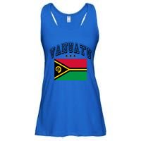 Vanuatu Vintage Throwback Flag Souvenir Gift Ladies Essential Flowy Tank