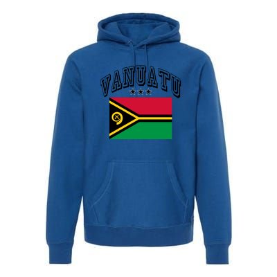 Vanuatu Vintage Throwback Flag Souvenir Gift Premium Hoodie