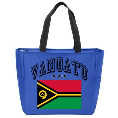 Vanuatu Vintage Throwback Flag Souvenir Gift Zip Tote Bag