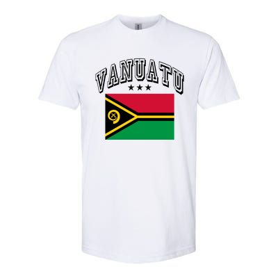 Vanuatu Vintage Throwback Flag Souvenir Gift Softstyle CVC T-Shirt