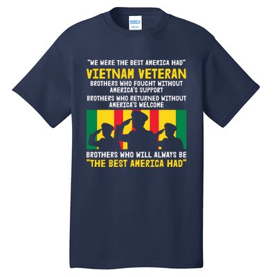 Vietnam Veteran The Best America Veteran Day Tall T-Shirt