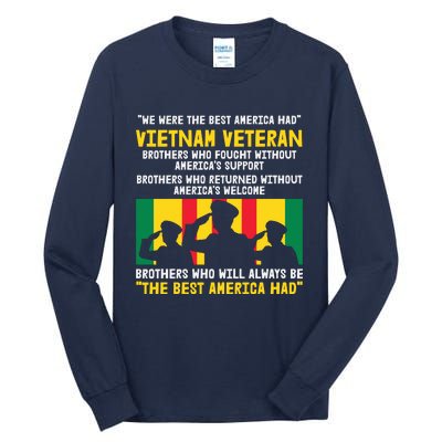 Vietnam Veteran The Best America Veteran Day Tall Long Sleeve T-Shirt