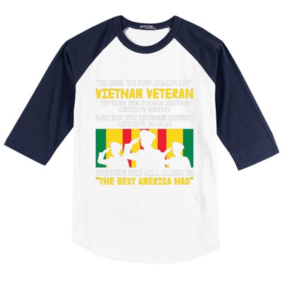 Vietnam Veteran The Best America Veteran Day Baseball Sleeve Shirt