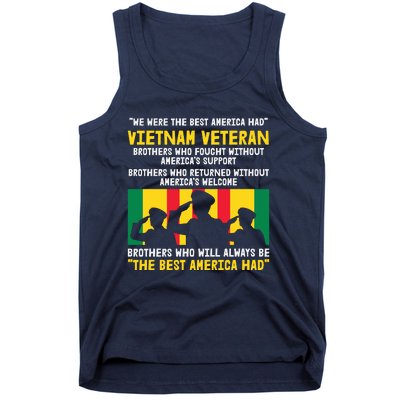 Vietnam Veteran The Best America Veteran Day Tank Top