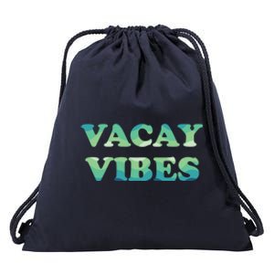 Vacay Vibes Tropical Beach Family Vacation Summer Graphic Gift Drawstring Bag