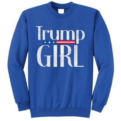 Vintage Vote Trump Republican Us Flag 2024 Gift Tall Sweatshirt