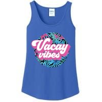 Vacay Vibes Tropical Palm Leaf Graphic Gift Ladies Essential Tank