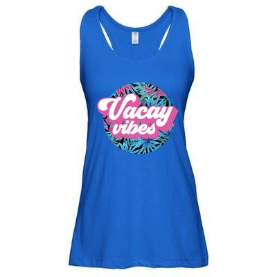 Vacay Vibes Tropical Palm Leaf Graphic Gift Ladies Essential Flowy Tank