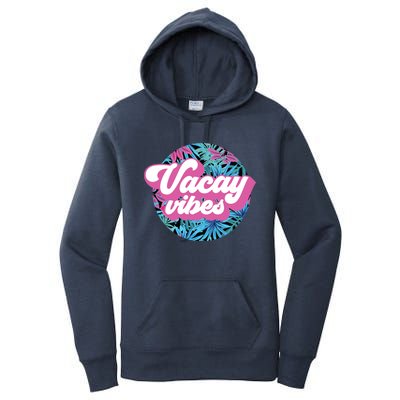 Vacay Vibes Tropical Palm Leaf Graphic Gift Women's Pullover Hoodie