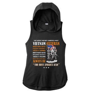 Vietnam Veteran The Best America Had Proud Ladies PosiCharge Tri-Blend Wicking Draft Hoodie Tank