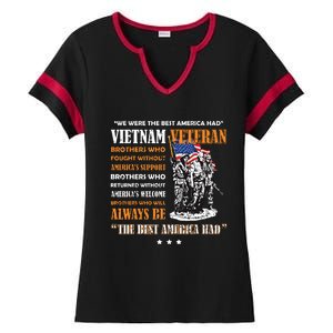 Vietnam Veteran The Best America Had Proud Ladies Halftime Notch Neck Tee