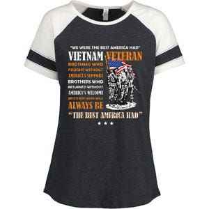 Vietnam Veteran The Best America Had Proud Enza Ladies Jersey Colorblock Tee