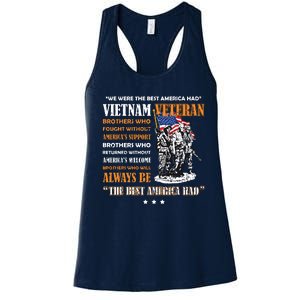 Vietnam Veteran The Best America Had Proud Women's Racerback Tank