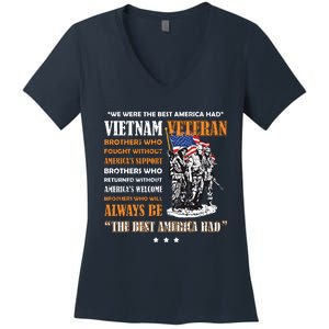 Vietnam Veteran The Best America Had Proud Women's V-Neck T-Shirt