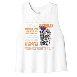 Vietnam Veteran The Best America Had Proud Women's Racerback Cropped Tank