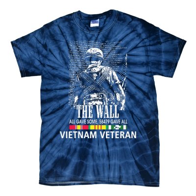 Vietnam Veteran The Wall All Gave Some 58479 Gave All Tie-Dye T-Shirt