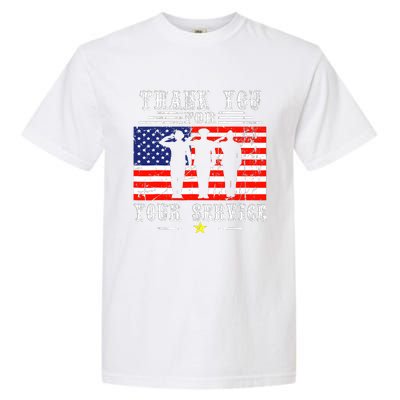 Vintage Veteran Thank You For Your Service Veterans Day Garment-Dyed Heavyweight T-Shirt