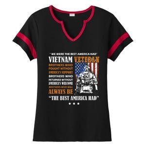 Vietnam Veteran The Best America Had Proud Cute Gift Ladies Halftime Notch Neck Tee