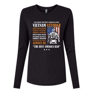 Vietnam Veteran The Best America Had Proud Cute Gift Womens Cotton Relaxed Long Sleeve T-Shirt