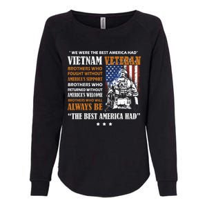 Vietnam Veteran The Best America Had Proud Cute Gift Womens California Wash Sweatshirt