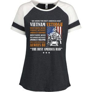 Vietnam Veteran The Best America Had Proud Cute Gift Enza Ladies Jersey Colorblock Tee