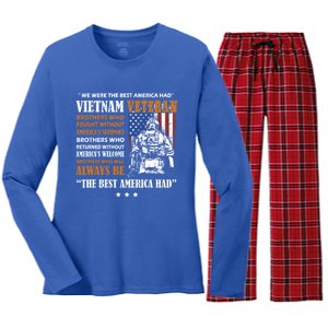 Vietnam Veteran The Best America Had Proud Cute Gift Women's Long Sleeve Flannel Pajama Set 