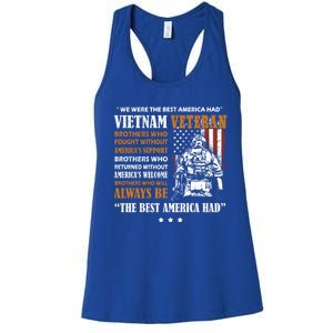 Vietnam Veteran The Best America Had Proud Cute Gift Women's Racerback Tank