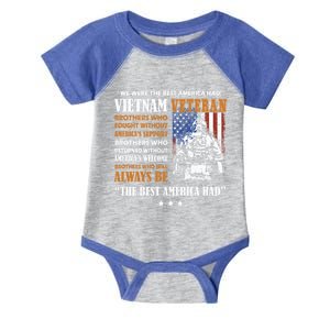 Vietnam Veteran The Best America Had Proud Cute Gift Infant Baby Jersey Bodysuit